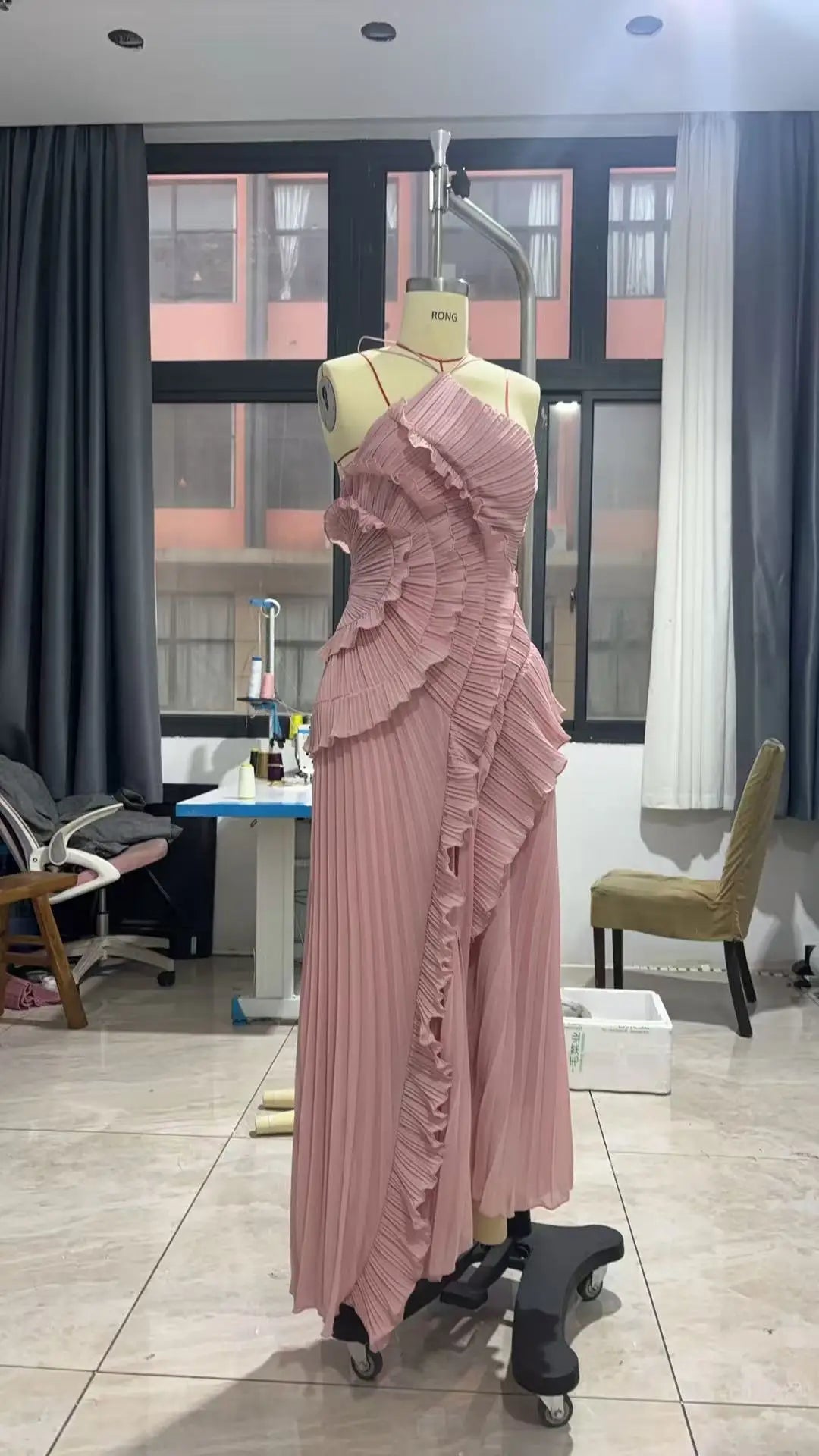 Chiffon Halter Maxi Dress